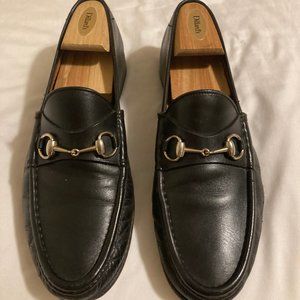 Men's Black Gucci Leather Loafers 11D